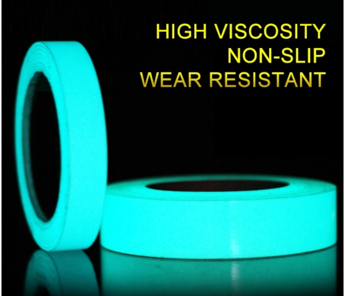 OEM Self Adhesive Glow in Dark Luminous Fluorescent Tape - Blue Green - Zoom Image 5