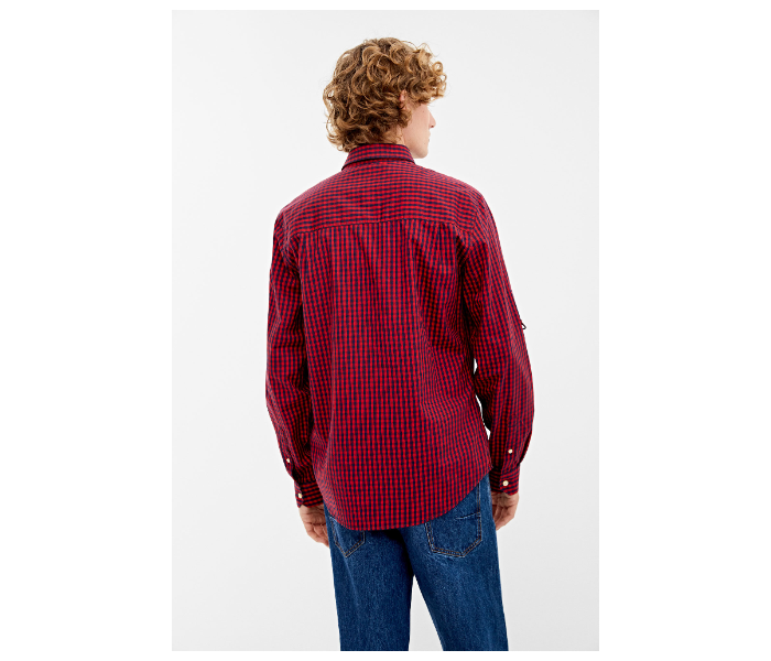 Springfield 033649161 Extra Small Long Sleeve Checked Shirt for Men - Red - Zoom Image 3