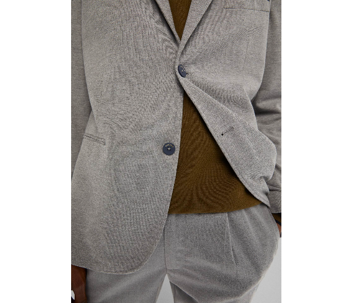 Springfield 490515645 Large Plain Business Jacket for Men - Light Grey - Zoom Image 4