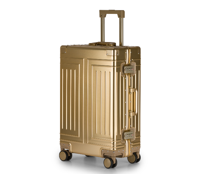 Kenza SV384 24 Inch Magma Superior Aluminium Ultra Light Hardside Expandable Zipperless Luggage Bag with Built-In TSA Lock and Spinner Wheels - Gold - Zoom Image 1