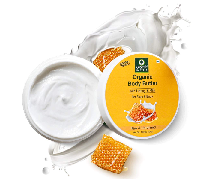 Organic Harvest 100ml Honey and Milk Body Butter - Zoom Image 1