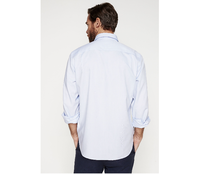 Springfield 151342714 Small Long Sleeve Stipped Business Shirt for Men - Light Blue - Zoom Image 2