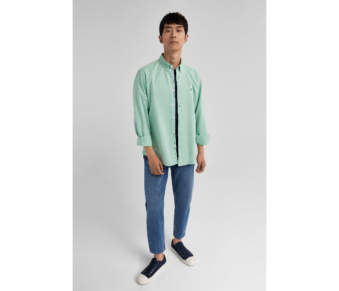 Springfield 027573522 Extra Small Long Sleeve Plain Shirt for Men - Green - Zoom Image 1