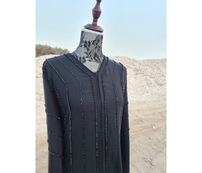 Casting Pearls JANNAT Casual Free Size Collections Flowing Lines Hand Work  In Yolk  Portion And Sleeves - Black - Zoom Image 5