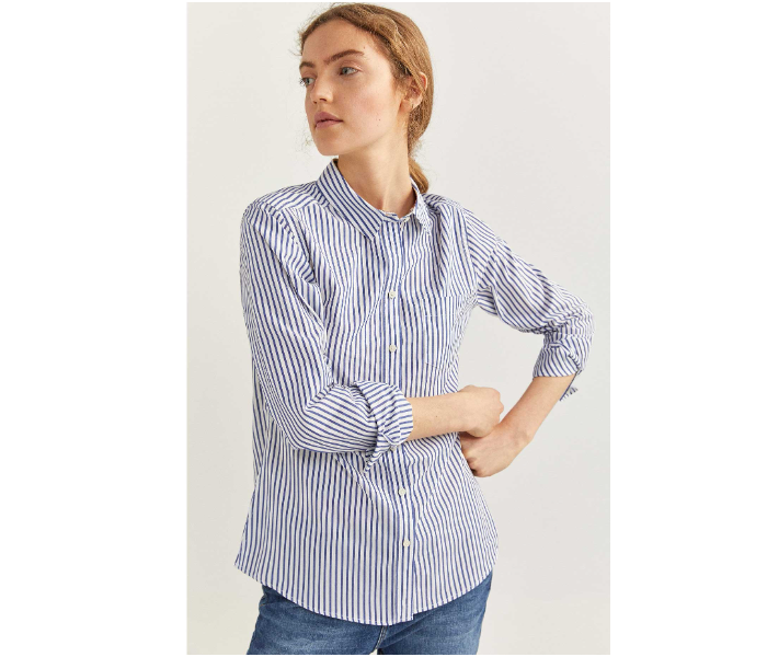 Springfield 679733416 Size 40 Long Sleeve Blouse for Women - Light Blue - Zoom Image 2