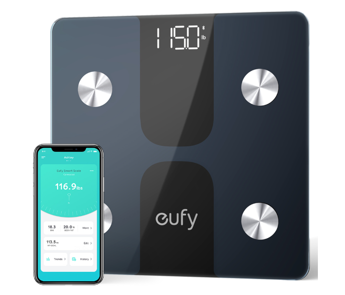 eufy by Anker Smart Scale C1 With Bluetooth - Black - Zoom Image 1