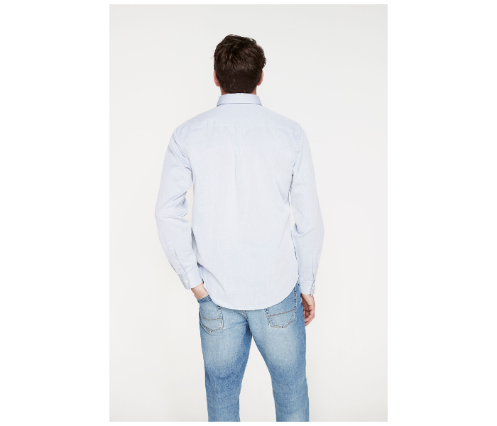 Springfield 027350310 Small Long Sleeve Plain Shirt for Men - Navy - Zoom Image 3