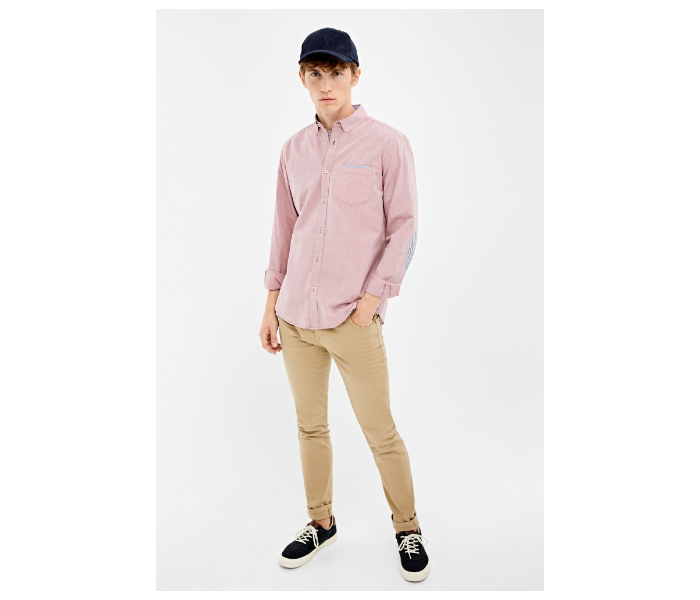 Springfield 027663461 Extra Small Long Sleeve Plain Shirt for Men - Pink - Zoom Image 1