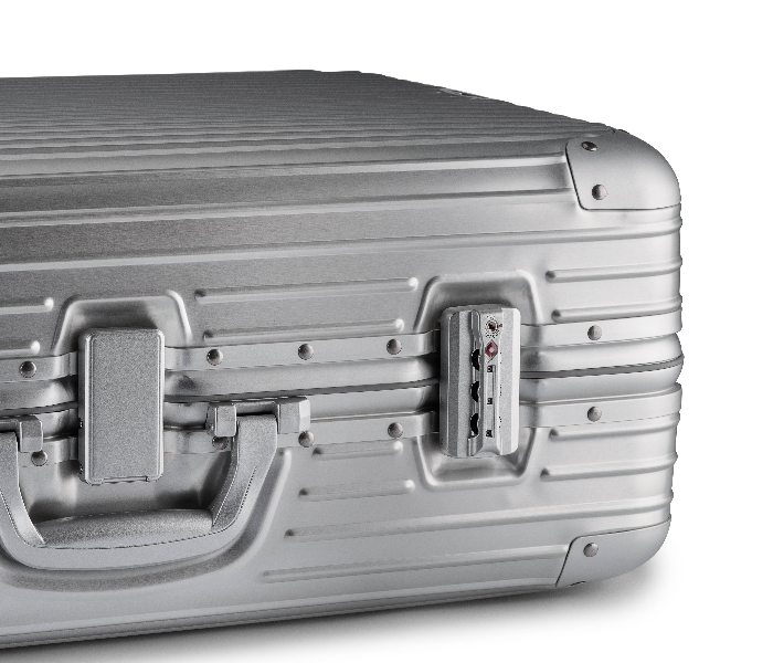 Kenza SV366 24 Inch Boulder Superior Aluminium Ultra Light Hardside Expandable Built-In TSA Lock Zipperless Luggage Bag with Spinner Wheels - Silver - Zoom Image 4