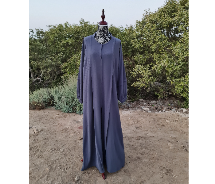 Casting Pearls ILHAM Free Size Formal Wears Classy Abaya - Navy Blue - Zoom Image 2