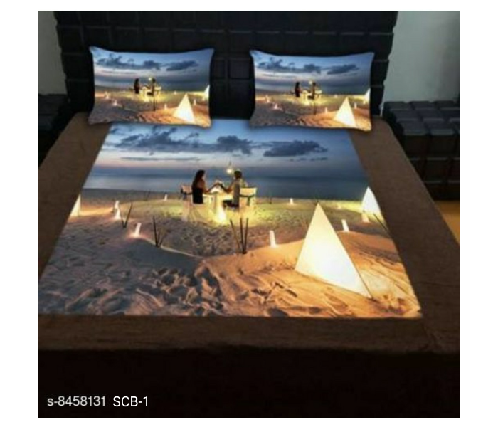  Fashionable Velvet Bedsheet With Pilow Cover - Zoom Image