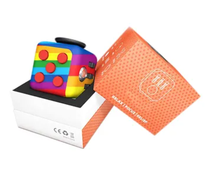 Generic Rainbow Rubik Cube Toy Fidget Toy - Zoom Image 2