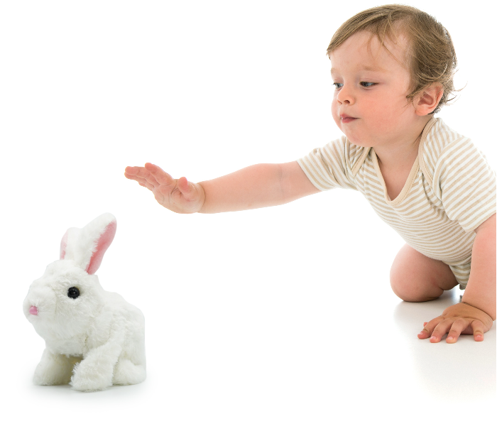 Pugs At Play ST-PAP10 Hopper Jumping Rabbit for Kids - White - Zoom Image 3