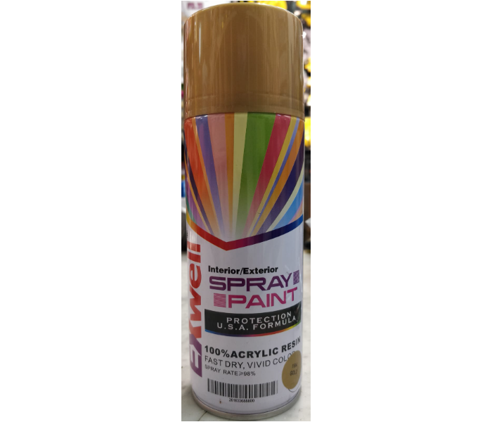 Exwell 280g Quick Drying Acrylic Spray Paint for Interior and Exterior Applications -  Gold - Zoom Image