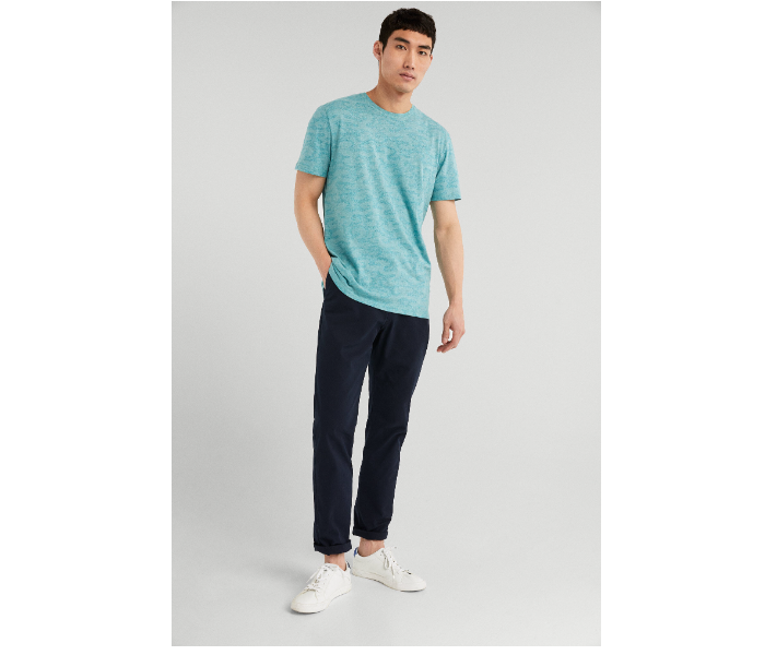 Springfield 328537585 XS Knitted T-Shirt for Men - Teal - Zoom Image 1