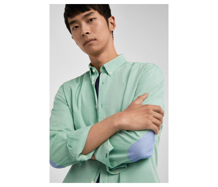 Springfield 027573522 Extra Small Long Sleeve Plain Shirt for Men - Green - Zoom Image 2