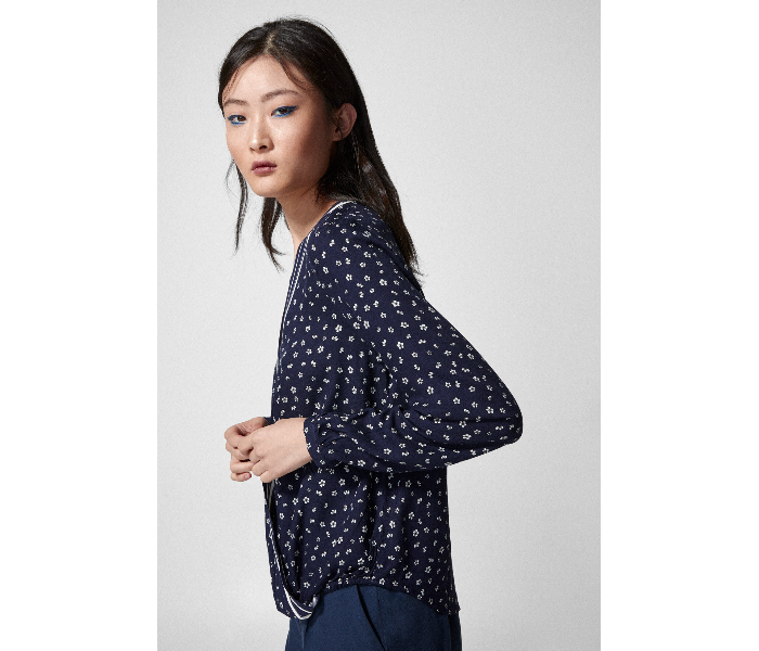 Springfield 679583817 Size 40 Long Sleeve Blouse for Women - Dark Blue - Zoom Image 3