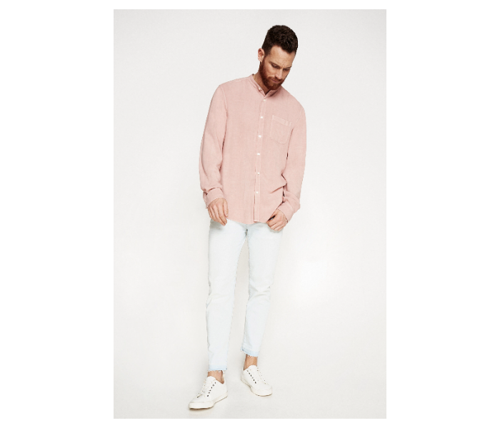 Springfield 027359771 Large Long Sleeve Plain Shirt for Men - Pink - Zoom Image 1