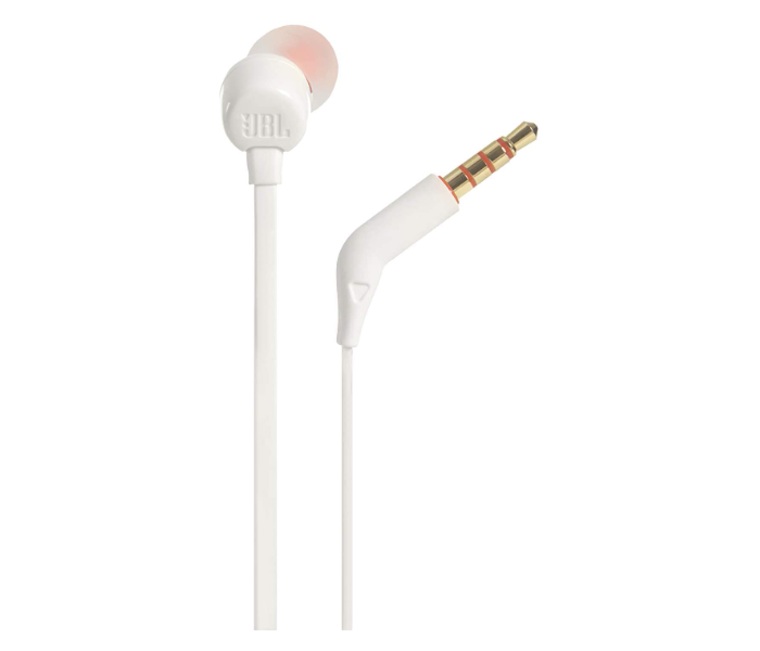 JBL Tune 110 In-Ear Headphones with Microphone - White - Zoom Image 1