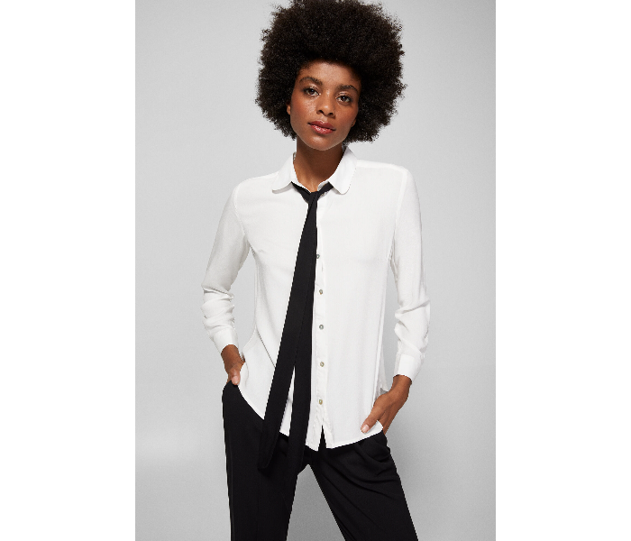 Springfield 679462998 Size 40 Long Sleeve Blouse for Women - White - Zoom Image 1