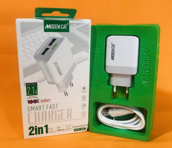 Modemcat MTC-001 Fast Charger - White - Zoom Image