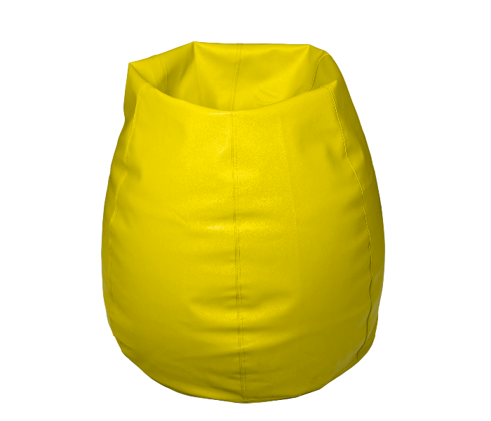 Komfort Factory SIYLO-QU Queen Size Leatherette Bean Bag with Filling - Yellow - Zoom Image 2