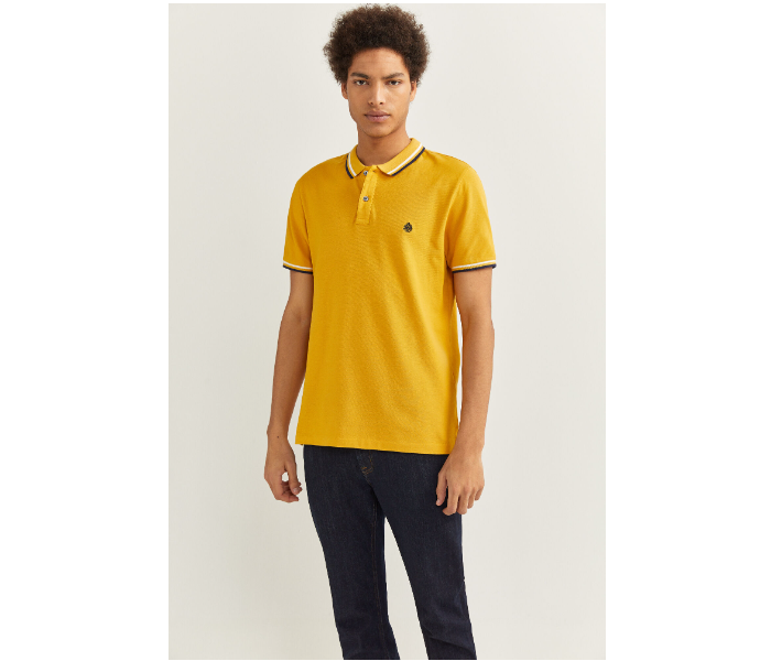 Springfield 143773908 XXL Basic Slim Fit Polo Shirt for Men - Mustard - Zoom Image 1