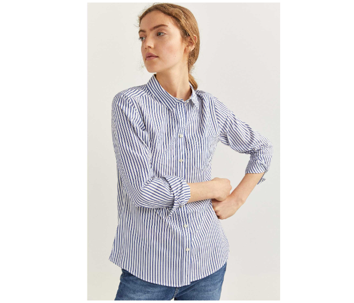 Springfield 679733416 Size 36 Long Sleeve Blouse for Women - Light Blue - Zoom Image 2