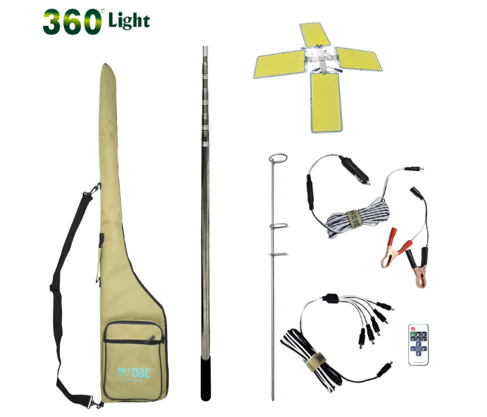 Conpex FR-014 KIT 360 Degree Telescopic Waterproof Camping Outdoor LED Light with Carry Bag and Remote Control - Zoom Image 2