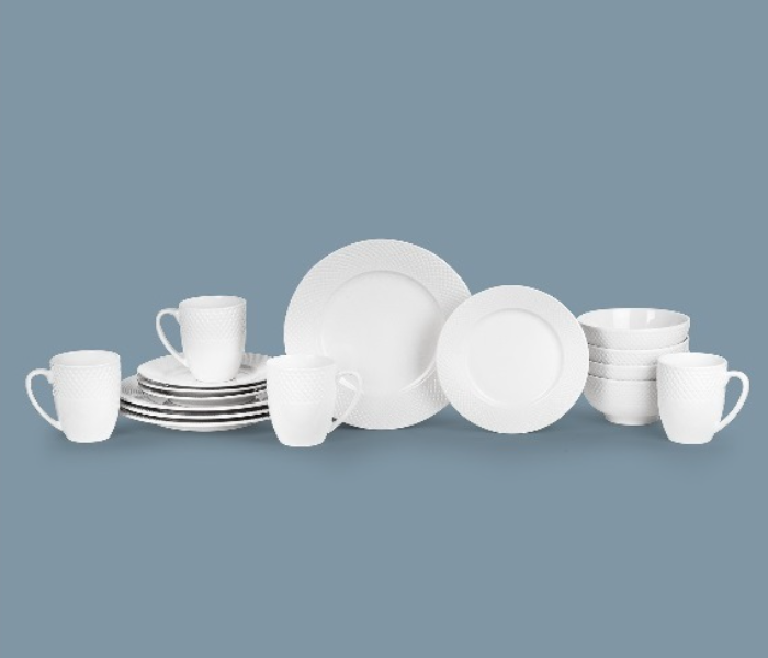 Insiya SV201 16 Piece Porcelein Dinner Set - White - Zoom Image 5