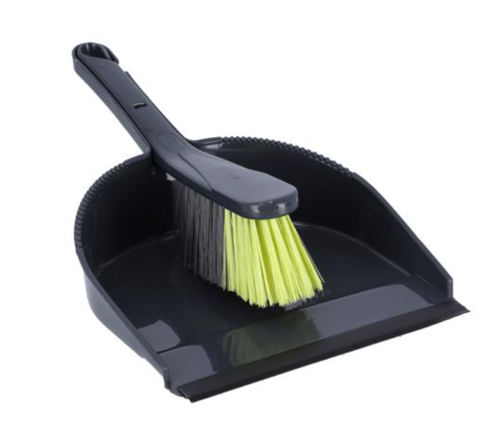 Royalford RF2368GR Dust Pan & Brush - Grey and Yellow - Zoom Image 1