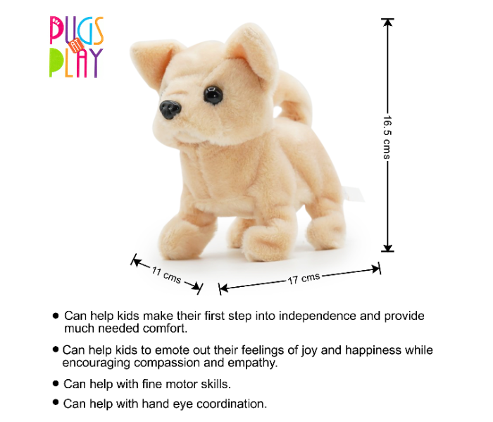 Pugs At Play ST-PAP01 Chilli Dog Toy for Kids - Light Brown - Zoom Image 5