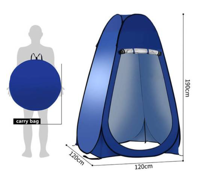 Privacy Pop Up Tent for Camping Hiking and Picnic - Blue - Zoom Image 5