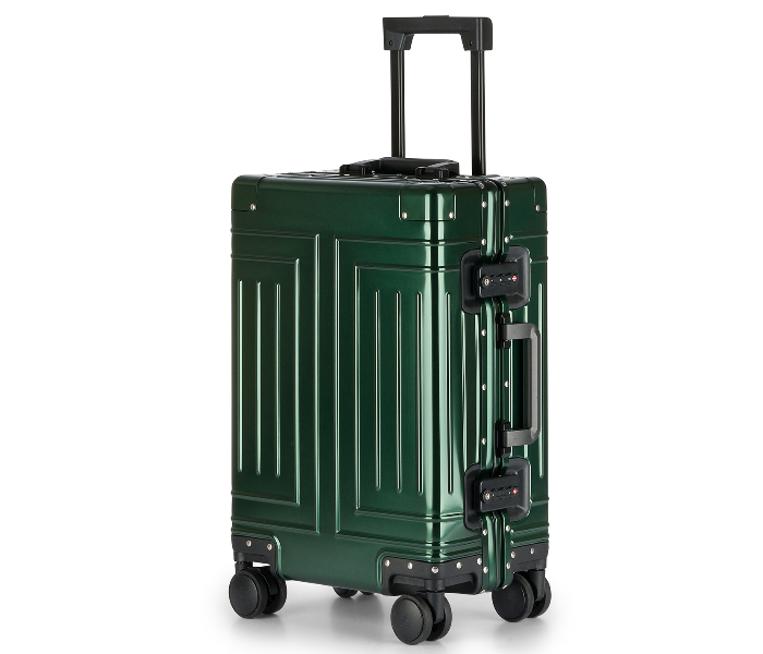 Kenza SV388 20 Inch Magma Superior Aluminium Ultra Light Hardside Expandable Zipperless Luggage Bag with Built-In TSA Lock and Spinner Wheels - Green - Zoom Image 1