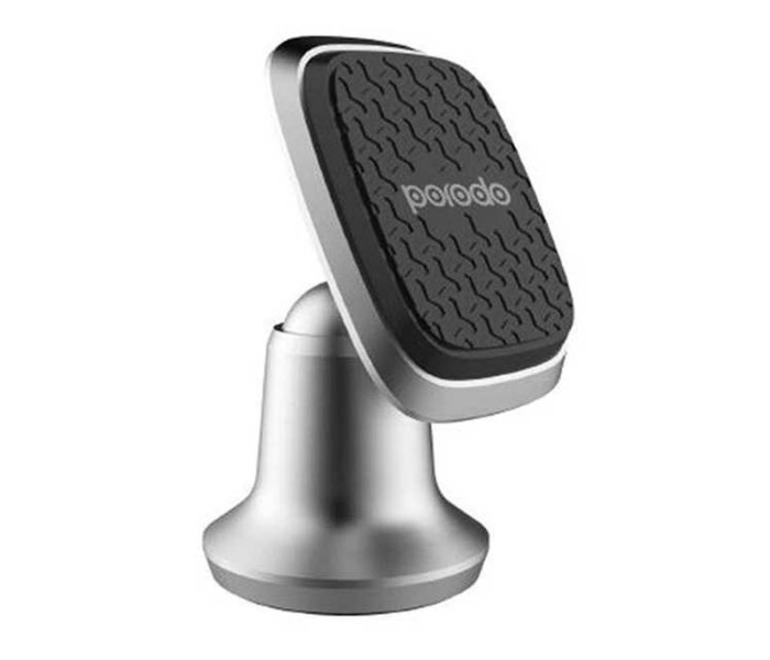 Porodo PD-METDM-SL Magnetic Silicone Aluminum Alloy Dash Mount Mobile Phone Holder - Silver - Zoom Image