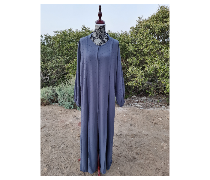 Casting Pearls ILHAM Medium Formal Wears Classy Abaya - Navy Blue - Zoom Image 1