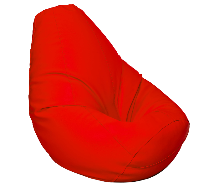 Komfort Factory SIRED-KG King Size Leatherette Bean Bag with Filling - Red - Zoom Image 5