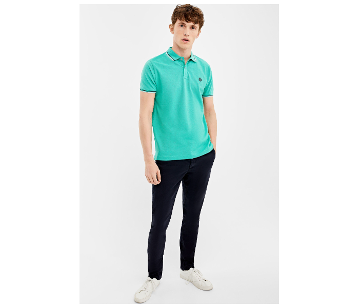 Springfield 143601524 Small Basic Slim Fit Polo Shirt for Men - Green - Zoom Image 1