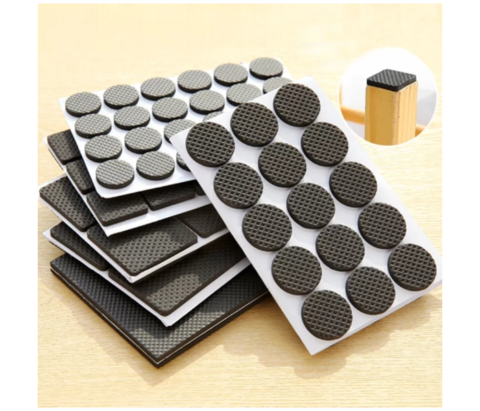 OEM 10 Piece Eva Felt Rug Round Self Adhesive Anti Slip Furniture Leg Pad - Black - Zoom Image 2