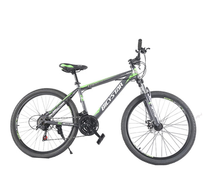 Bicystar 27.5 Inch 21 Speed Mountain Steel Bike - Green - Zoom Image