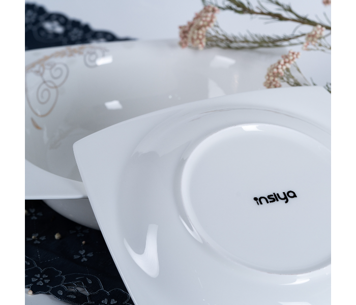 Insiya SV206 40 Piece Superior Quality Porcelain Dinner Set- White - Zoom Image 3