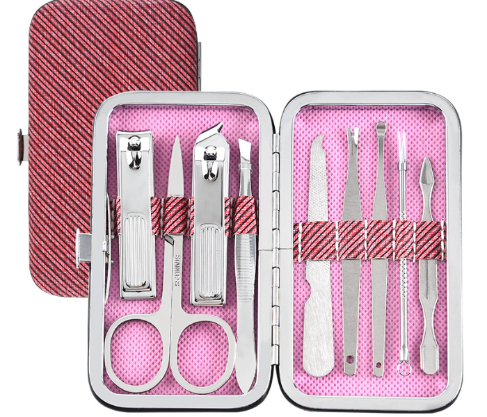 FN-Professional 9 Pieces Manicure Pedicure Nail Cutter Tool Kit Set - Silver - Zoom Image 2