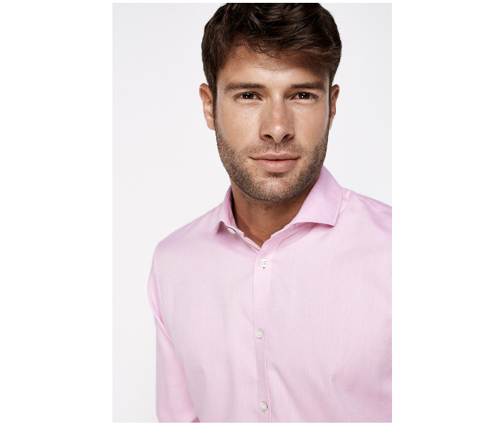 Springfield 151204872 XS Long Sleeve Stipped Business Shirt for Men - Pink - Zoom Image 3