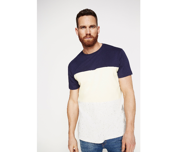 Springfield 328328305 Medium Knitted T-Shirt for Men - Dark Blue - Zoom Image 2