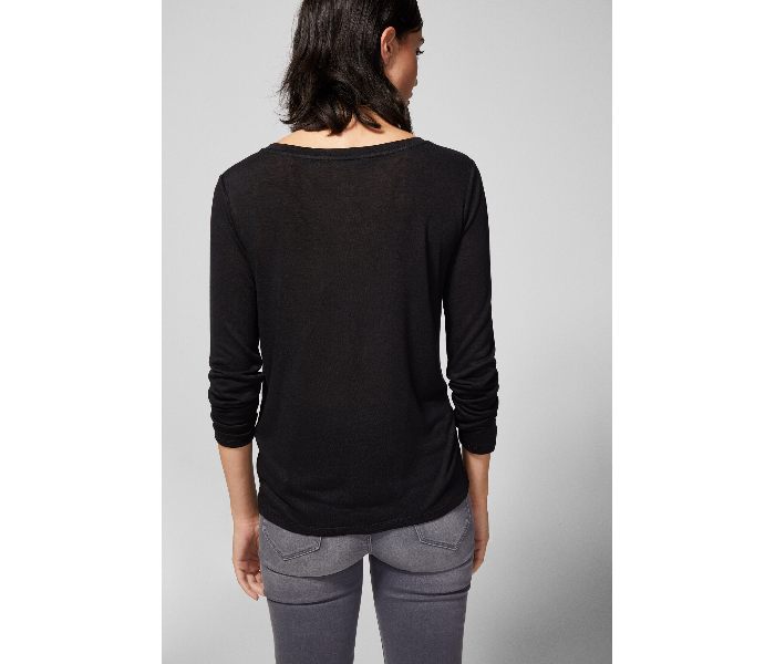 Springfield 676380401 Medium Plain Long Sleeve T-Shirt for Women - Black - Zoom Image 4