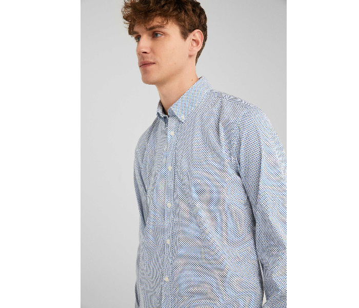 Springfield 151551914 Small Long Sleeve Stipped Business Shirt for Men - Blue - Zoom Image 2