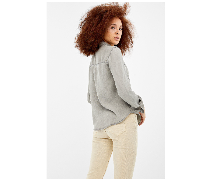 Springfield 679570642 Size 36 Long Sleeve Blouse for Women - Grey - Zoom Image 3