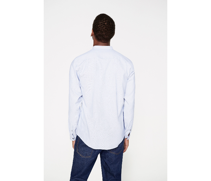 Springfield 027355416 Extra Small Long Sleeve Plain Shirt for Men - Light Blue - Zoom Image 3