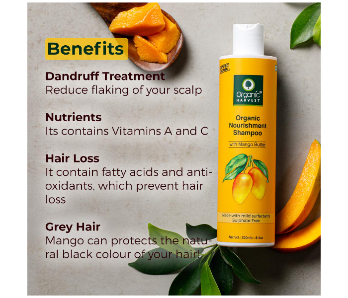 Organic Harvest 250ml Mango Nourishment Shampoo - Zoom Image 2