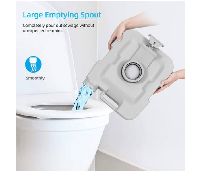 Portable Toilet for Camping and Outdoor Activities - Grey - Zoom Image 5